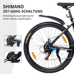 26-inch Hardtail Mountain Bike, 21-Speed Shimano Tourney with Disc Brakes, Steel