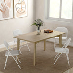 Folding Chairs, Portable Office with Cushions, Faux Leather White