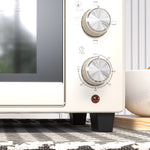 Mini Oven Rotisserie Toaster 21L, 3 Modes, Stainless Steel, Cream White
