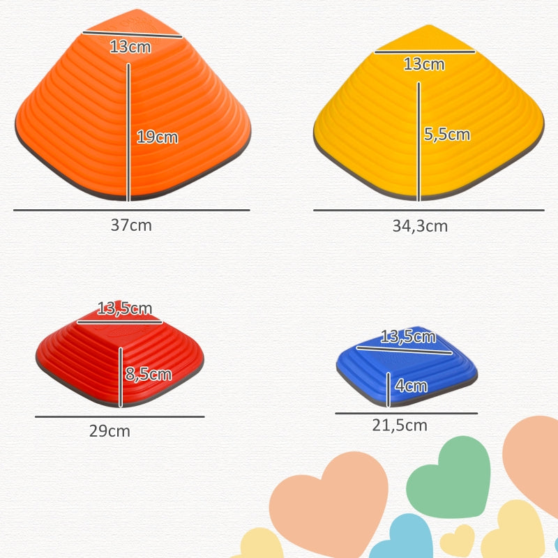 AIYAPLAY River Stones, 11-Piece, Stackable & Non-Slip, 80 kg, Colorful