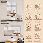 Frameless Wall Mirror, 100x75 cm HD Shatterproof, Copper-Free Glass