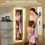 Full-Length Mirror, LED, 3 Light Colors, Transparent