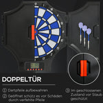 Electronic Dartboard, 12 Darts LCD Display for 8 Players, Plastic