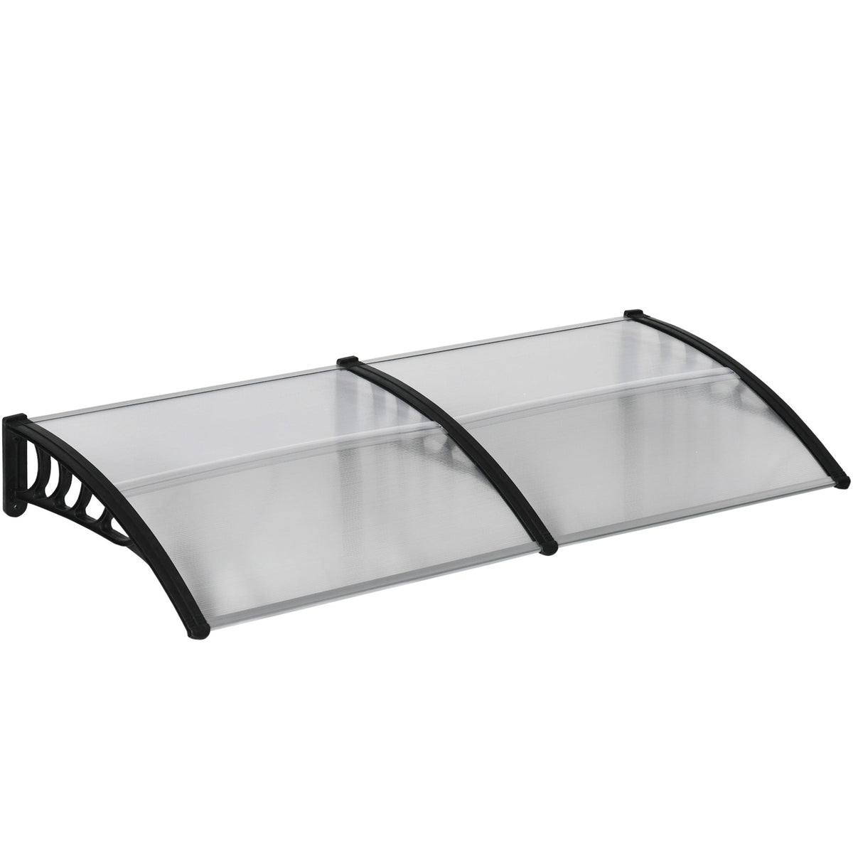 Pent Canopy, Front Door UV Rain Sun Protection, Aluminum Black