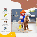 Rocking horse plush toy children's rocking animal brown