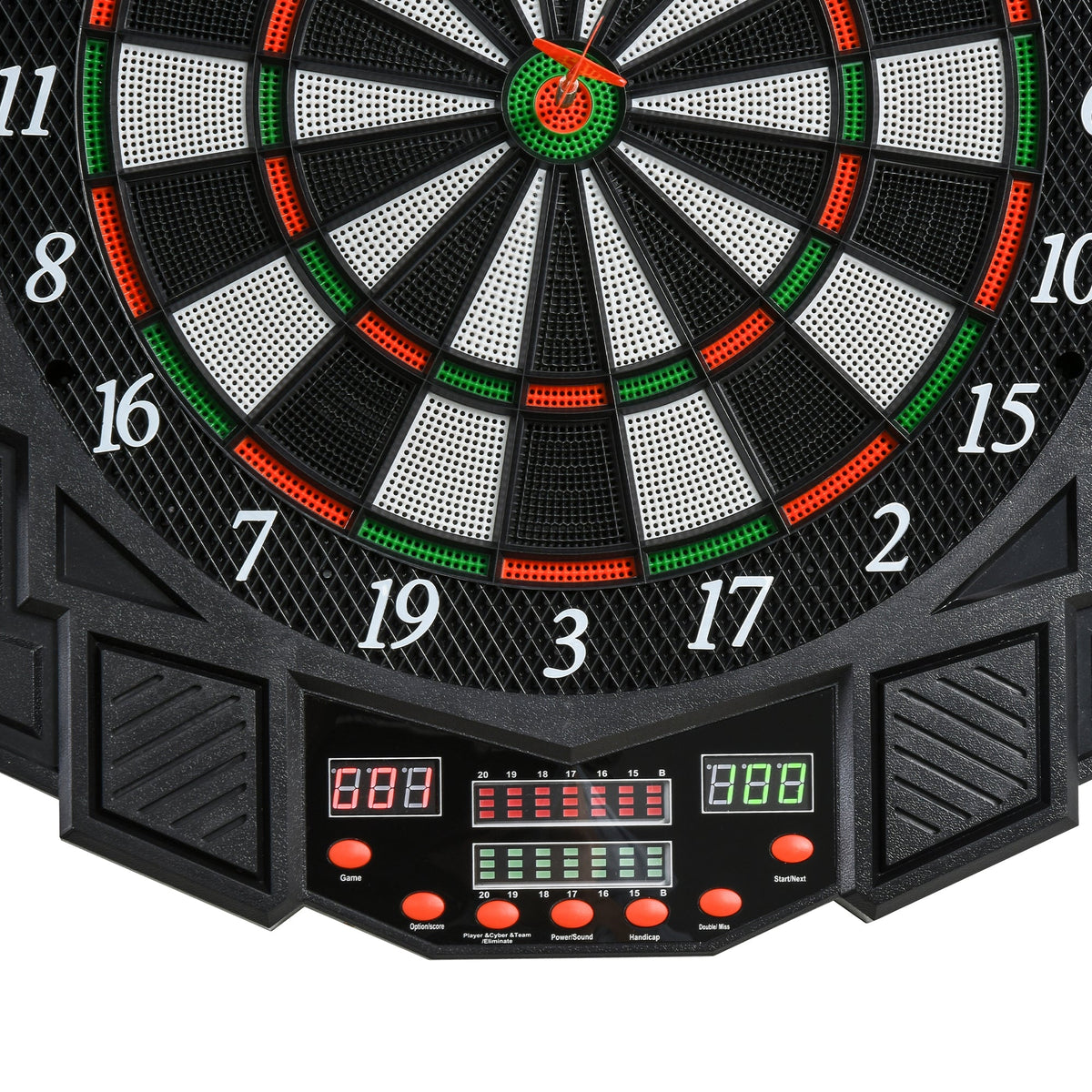 Electronic Dartboard with Door, 216 Games, 4 LEDs, 12 Arrows, ABS PP