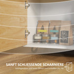 Kitchen Cart with Drawers, Cabinet, and Handle, Oak