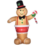 Inflatable Christmas Figure, Gingerbread Man, 2m, Multicolored