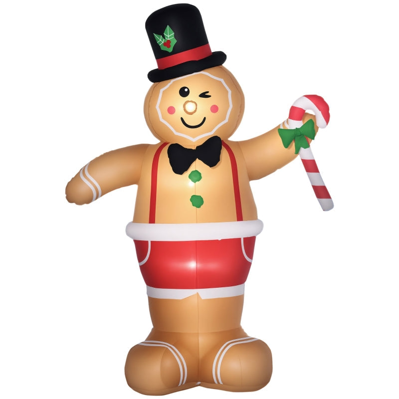 Inflatable Christmas Figure, Gingerbread Man, 2m, Multicolored