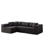 Modular L-Shaped Sectional Sofa 104-Inch 4-Piece Foam-Filled - Corduroy