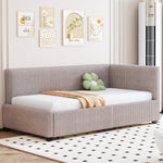 Upholstered Bed Sofa, 90x200 Multifunctional with 2 Storage Drawers, Gray Velvet