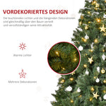 Artificial Christmas Tree 180cm with LED Lights & Baubles - Green