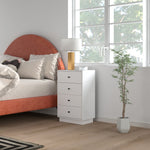 Chest of Drawers, 4 Drawer Wood Storage Cabinet, White