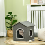 Cat Cave, Pillow Pet Travel Bed, Washable, Khaki/Green