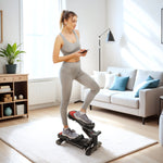 Mini Stepper Home Trainer LCD Display 100kg Capacity, Black