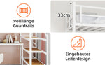 Loft Bed, L-Shaped Desk, Storage & Stairs, Sturdy Frame