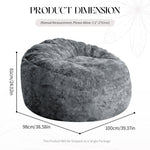 Curved High-Back Bean Bag Chair Full-Body Contour Support