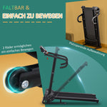 Electric Folding Treadmill, 500W LCD Display, Black