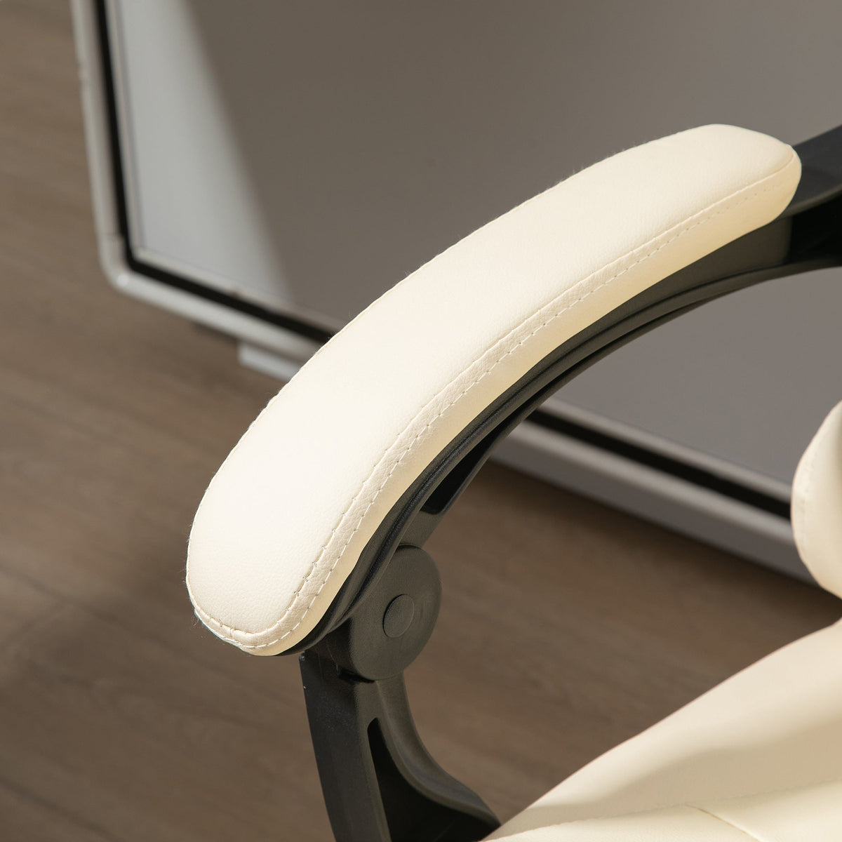 Executive Office Chair with Footrest, Ergonomic, Faux Leather
