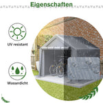 Garage Tent 244x241x217cm, Waterproof Tool & Bicycle Shed, Gray