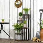 Plant Stand, 4-Level Multifunctional Shelf, Brown