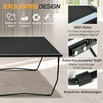 Outdoor Table Tennis Table, Foldable, with Net & Wheels, Steel Black