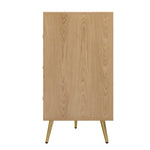 Modern 9-Drawer Chest, Iron Legs Geometric Pattern, PB Construction