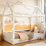 Upholstered Daybed 90x200cm with LED Light Strips - Beige