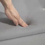Upholstered Bench, Storage Armrests, Chest, Velvet, Light Grey