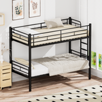 Children's Bunk Bed 90x200cm Convertible to 2 Beds, Black