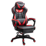 Office Chair Gaming Chair, Massage Function, Height Adjustable, Faux Leather Black