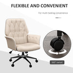 Office Chair, Rocking Function, Adjustable, 120 kg, Beige