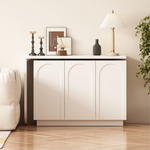 Desk, Rotating L-Shaped Corner Computer/Dressing Table 110 cm, White