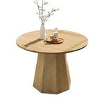 Round Dining Table 120x120cm 4-6 Seater Classic Scandinavian Style Oak