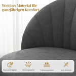 Dining Chairs, Set of 4 Armless Steel Legs, Velvet Look Grey