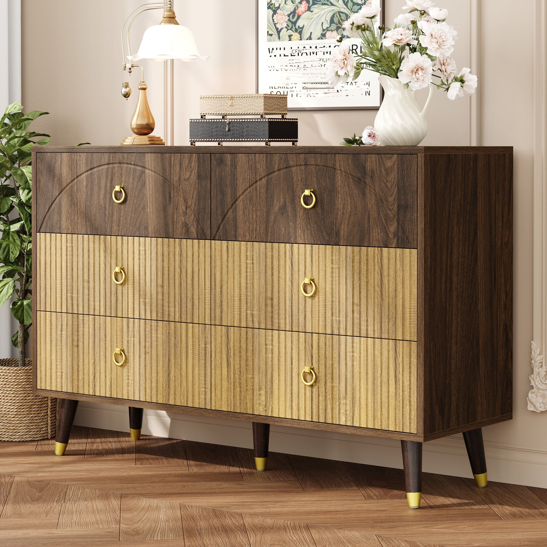 Modern Sideboard Storage Cabinet Chest of Drawers 120x40x81cm Multi-Use