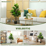 Artificial Fiddle Leaf Fig Tree 110cm, Plastic