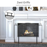 Fireplace Guard, Three-Part Foldable Spark, Iron