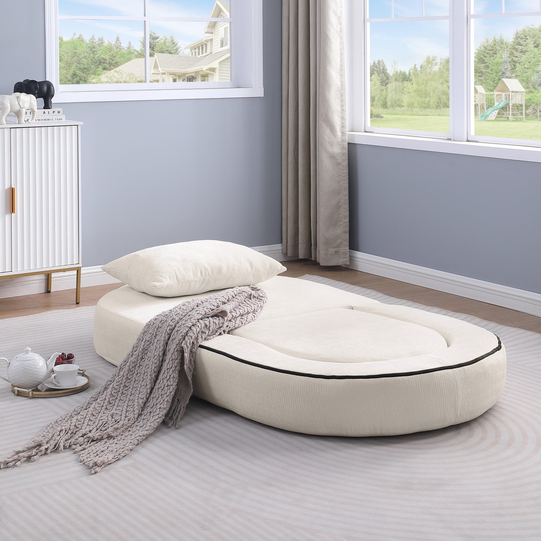 Compressed Folding Sofa Bed, Convertible Sleeper Chair/Futon, Modern Fabric
