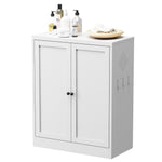 Freestanding Storage Shelf 88cm High, Height-Adjustable Shelves, Metal White