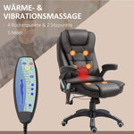 Massage Office Executive Gaming Chair with 6-Point Vibration, Heat Function, Artificial Leather