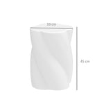 Ceramic Spiral Stool, 120 kg Load, Weatherproof, White