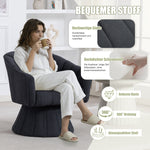 360° Swivel Chair with Ergonomic Cushions and Armrests, Dark Grey