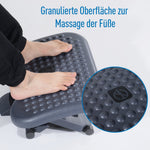 Relax Footrest for Office, Height-Adjustable, Plastic Dark Grey, 46x35cm