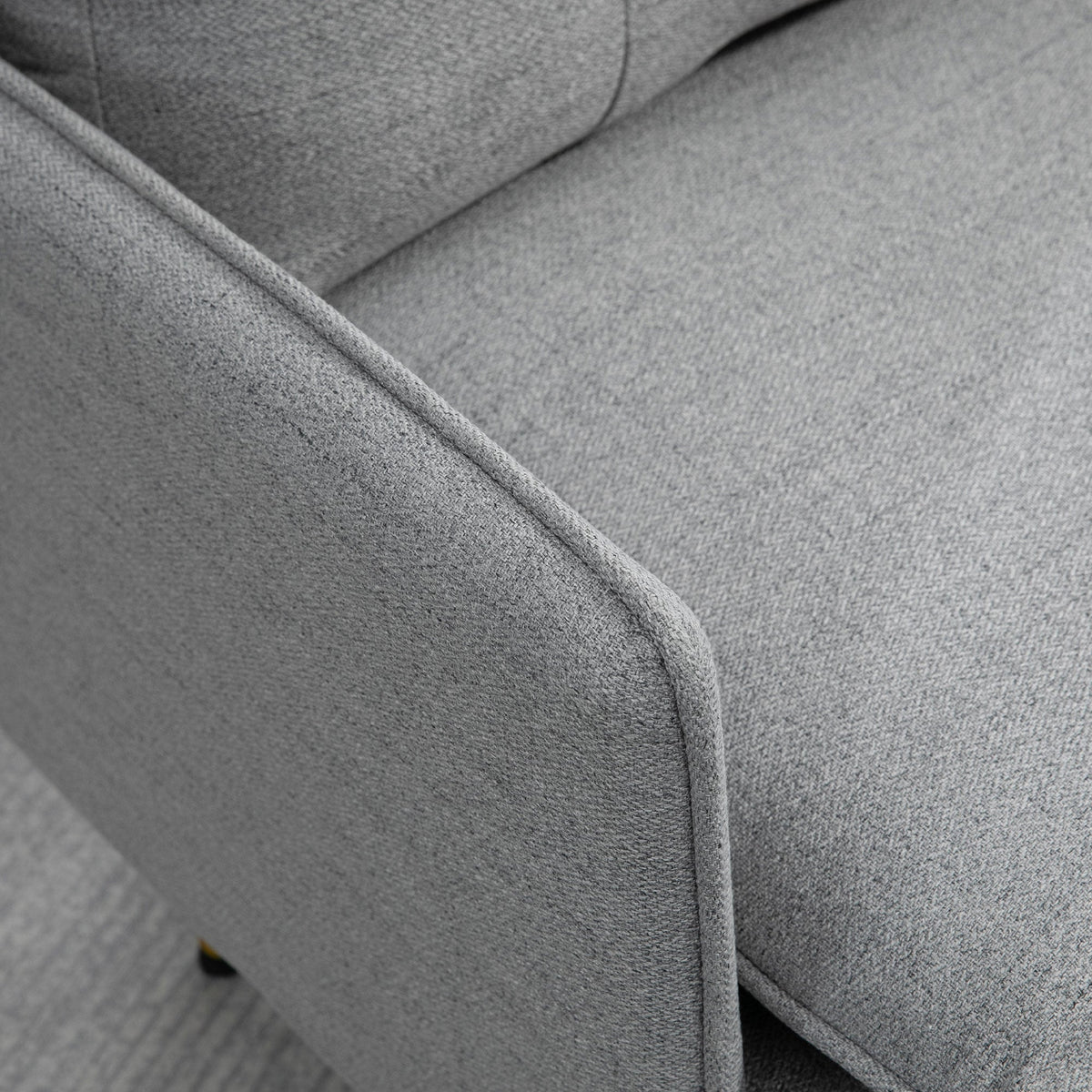 Single Armchair Upholstered, Accent, Cushion, Steel Legs, Linen Look