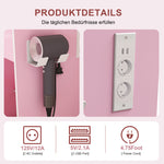 Small Vanity Set with LED Mirror, Storage & Stool, Pink