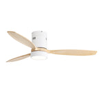 Ceiling Fan 52-inch Silent Reversible Motor Remote Control Light Solid Wood