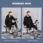 Recumbent Exercise Bike with LCD Display, 8 Magnetic Resistance Levels and Heart Rate Sensors, Black