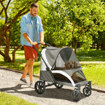 Dog Stroller, Foldable, Large Dogs & Cats, 30 kg, Dark Grey