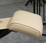 Recliner Chair with Reclining, Footrest, Swivel, Faux Leather Cream White